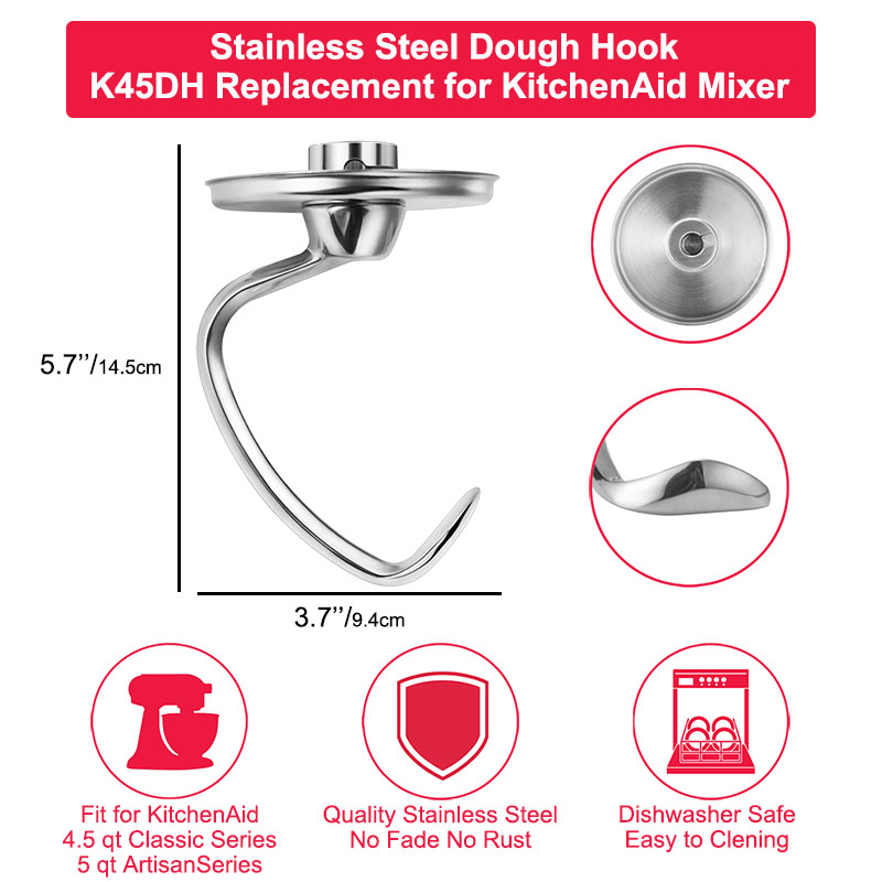 Gancho de massa de aço inoxidá - Kitchenaid Mixer Hand Mixer avaliação e preço
