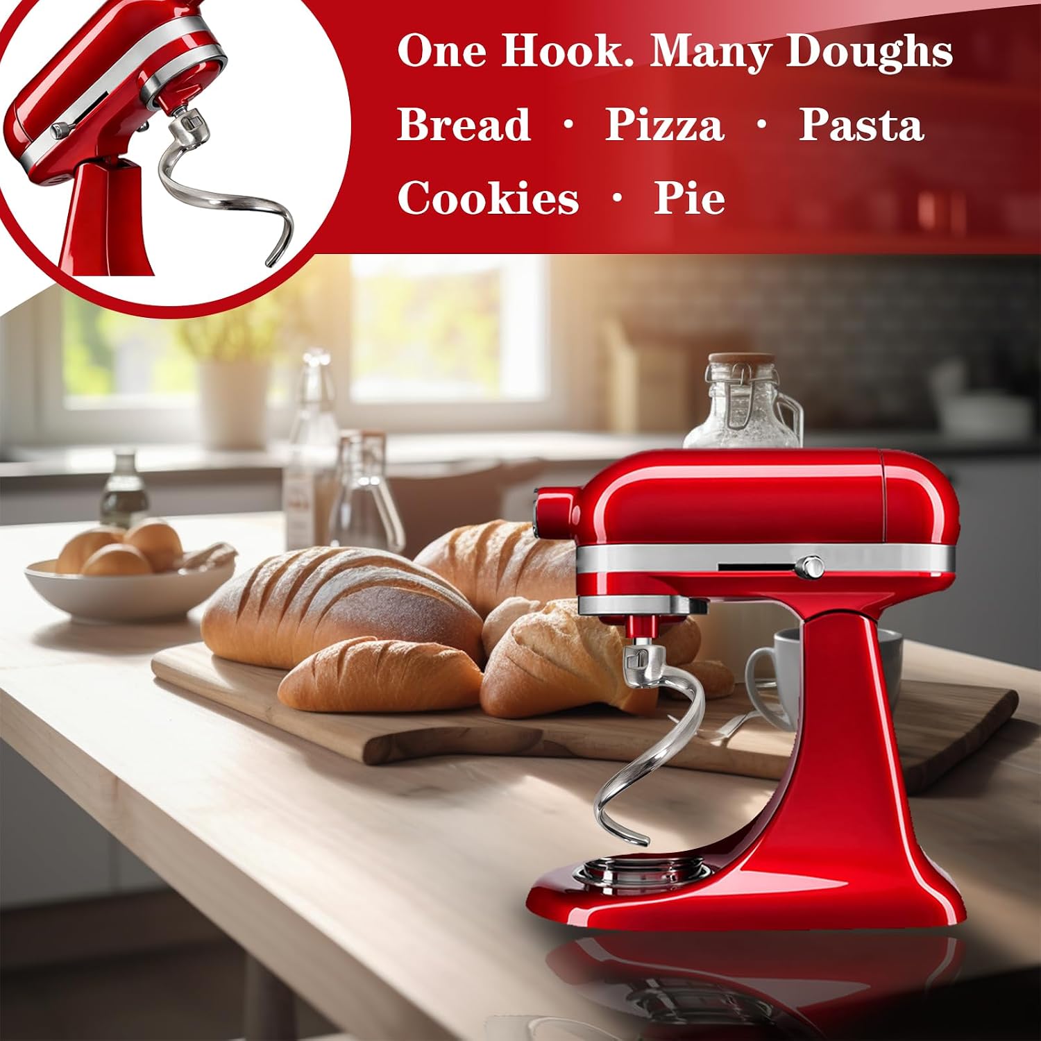 Gancho Espiral de Aço Inoxidáv - Kitchenaid Mixer Hand Mixer avaliação e preço