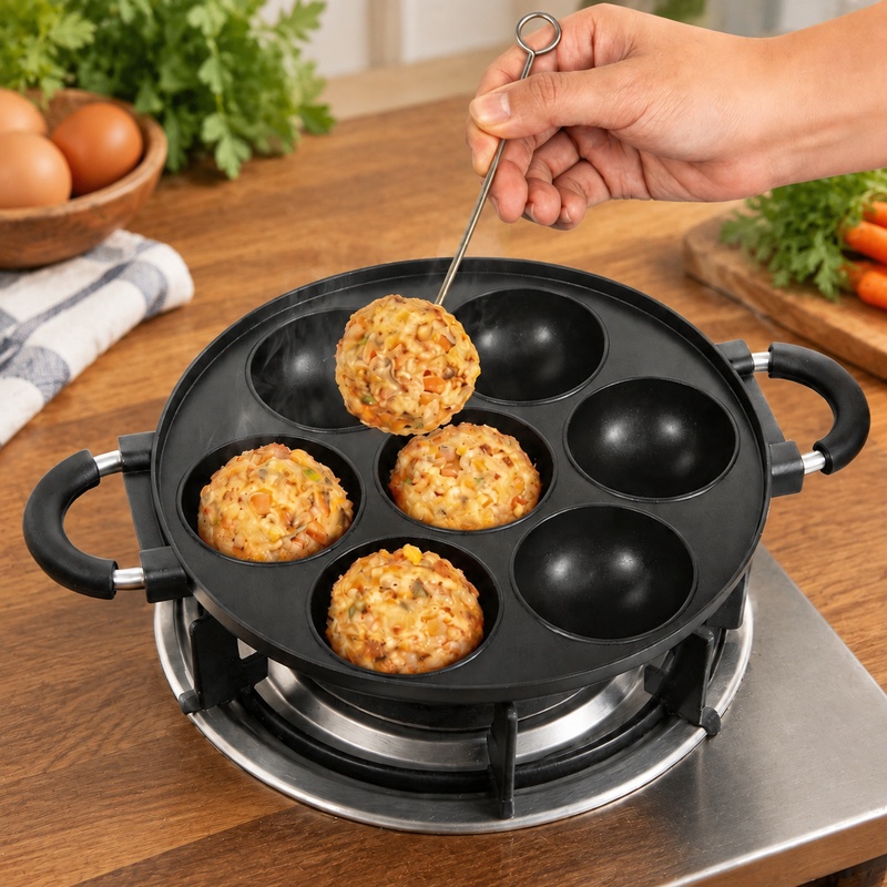 Panela de alumínio com 7 cavid - Takoyaki Grill Plate avaliação e preço
