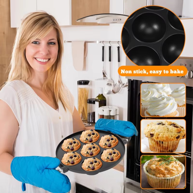 Panela de alumínio com 7 cavid - Takoyaki Grill Plate avaliação e preço