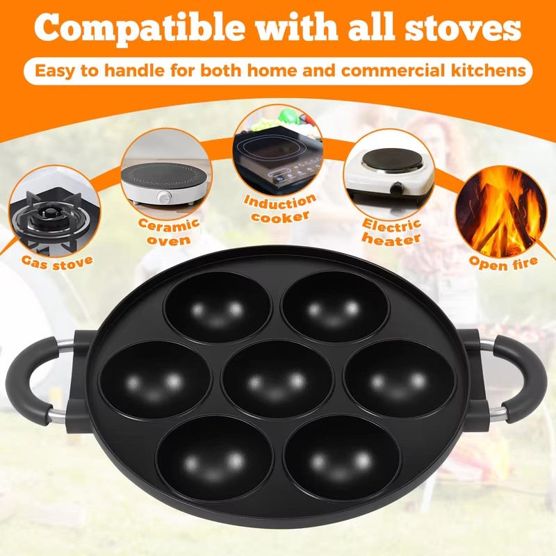 Panela de alumínio com 7 cavid - Takoyaki Grill Plate avaliação e preço